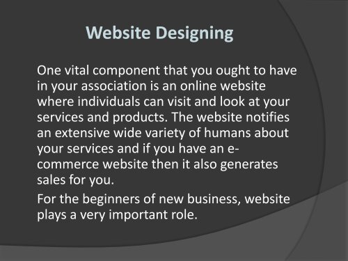 Web Designing