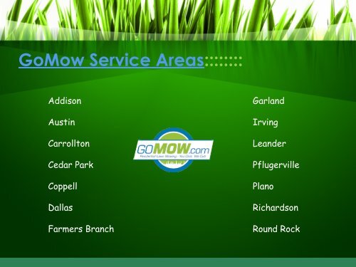 Lawn care services in Texas