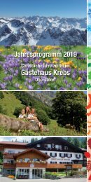Freizeitheim Krebs - Jahresprogramm 2019
