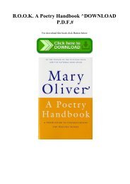 READ B.O.O.K. A Poetry Handbook ^DOWNLOAD P.D.F.#