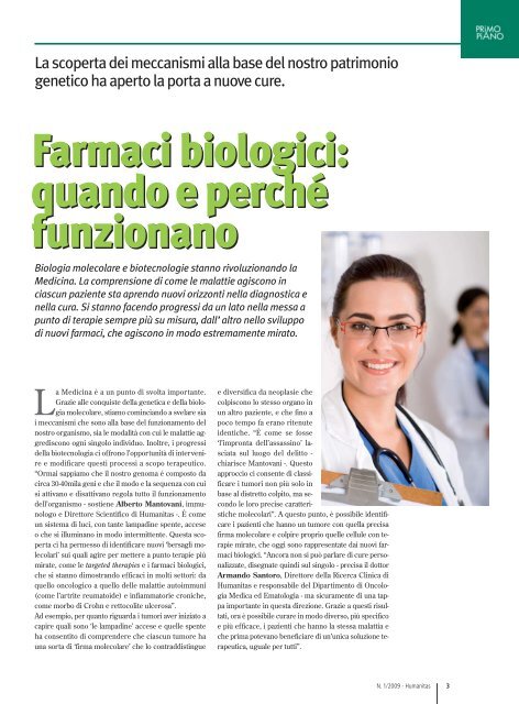 Farmaci biologici - Istituto Clinico Humanitas