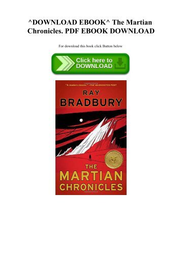 ^DOWNLOAD EBOOK^ The Martian Chronicles. PDF EBOOK DOWNLOAD