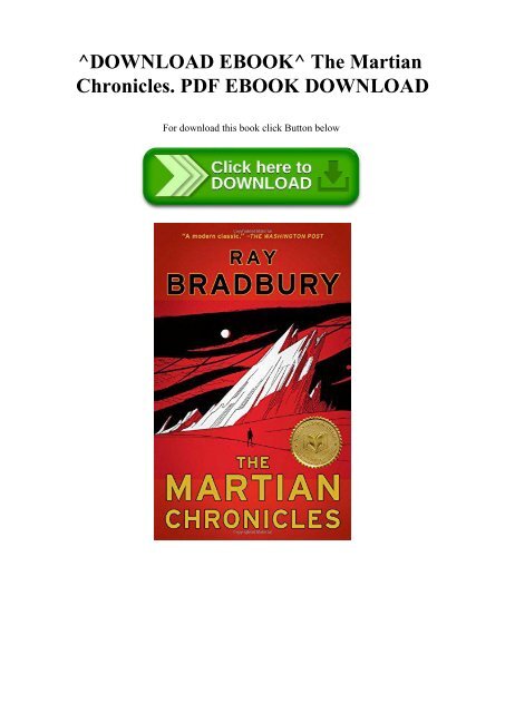 ^DOWNLOAD EBOOK^ The Martian Chronicles. PDF EBOOK DOWNLOAD