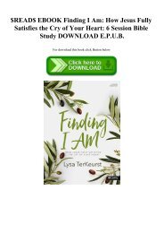 $READ$ EBOOK Finding I Am How Jesus Fully Satisfies the Cry of Your Heart 6 Session Bible Study DOWNLOAD E.P.U.B.