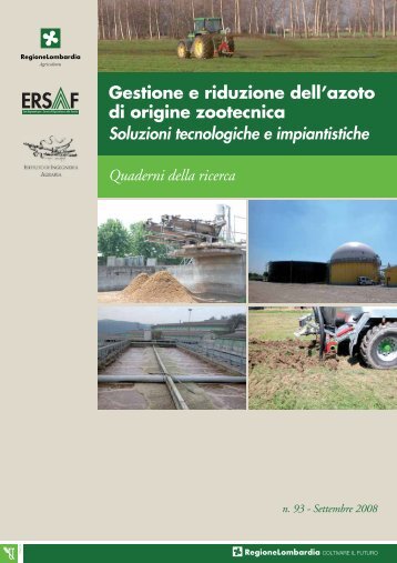 Gestione e riduzione dell'azoto di origine zootecnica - Ersaf