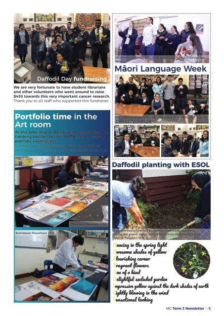 Mangere College Term 3 Newsletter 2018