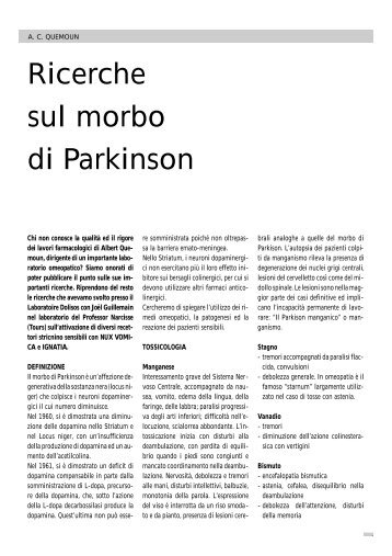 Ricerche sul morbo di Parkinson - (SMB) Italia