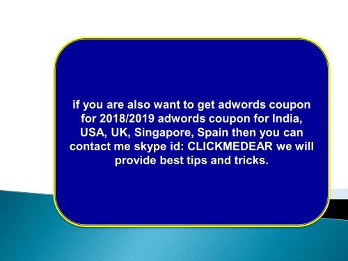 Adwords Coupon For India | Google Adwords Coupon For 2018 | Adwords Coupon 2000
