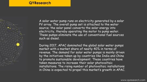 Global Solar Water Pumps Sales Market Report 2018 Overview