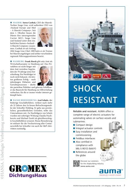 HANSA - International Maritime Journal, Oktober 2018