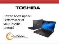 How to boost up the Performance of your Toshiba Laptop?