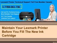 MAINTAIN YOUR LEXMARK PRINTER BEFORE YOU FILL THE NEW INK CARTRIDGE-converted