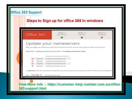 Steps to Sign up for office 365 In windows