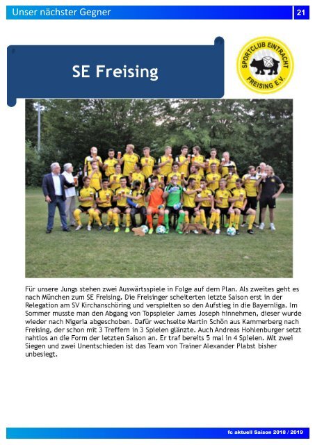 "fc aktuell" Saison 2018-19 Ausgabe 3