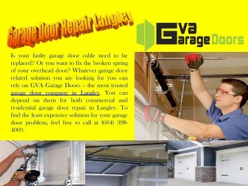 Garage Door Repair Langley