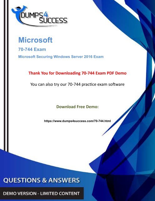 Practice Tests And Microsoft 70-744 Certified Solutions Expert Real Exam Questions