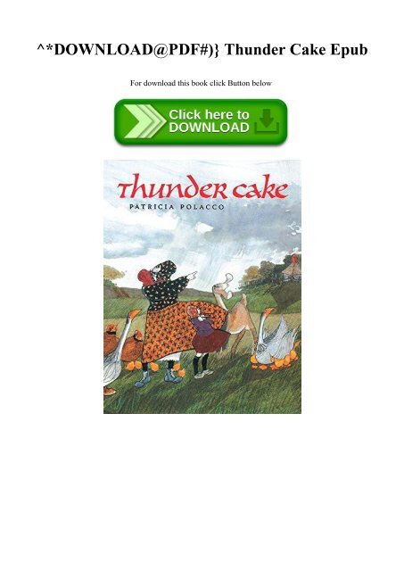 thunder cake book online