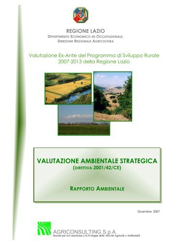 valutazione ambientale strategica - Agricoltura - Regione Lazio