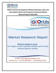 Global Land Survey Equipment Market Production, Sales and Consumption Status and Prospects Professional Market Research Report 2018-2023