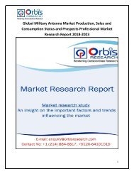 Global Military Antenna Market Production, Sales and Consumption Status and Prospects Professional Market Research Report 2018-2023