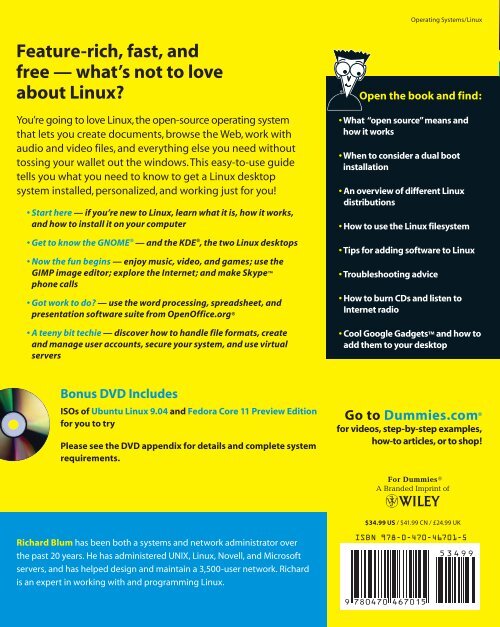 Linux Dummies 9th