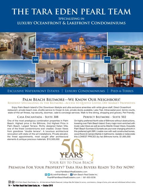 October 2018 Palm Beach Real Estate Guide