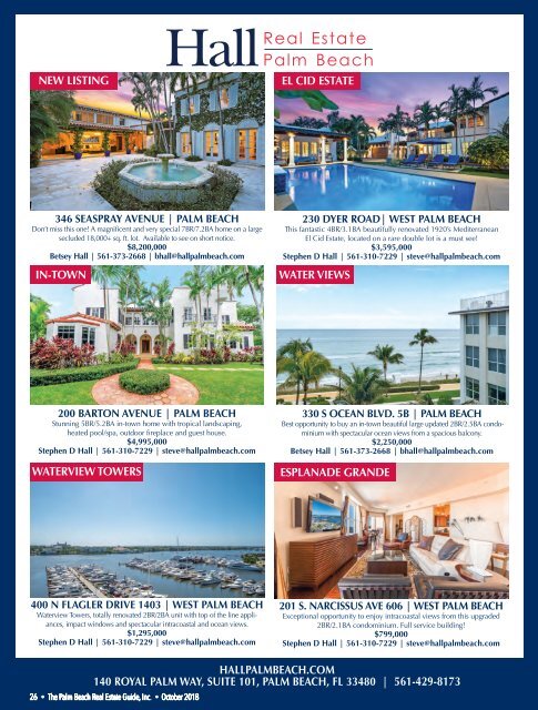 October 2018 Palm Beach Real Estate Guide