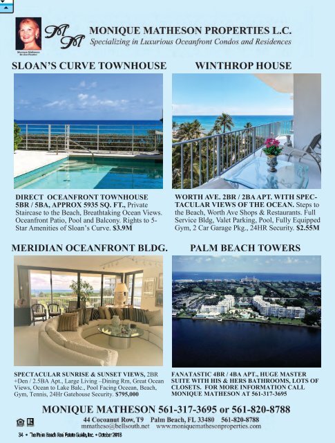 October 2018 Palm Beach Real Estate Guide