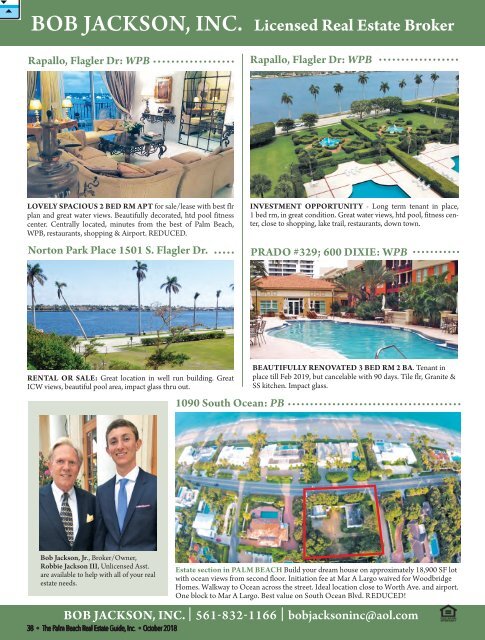 October 2018 Palm Beach Real Estate Guide