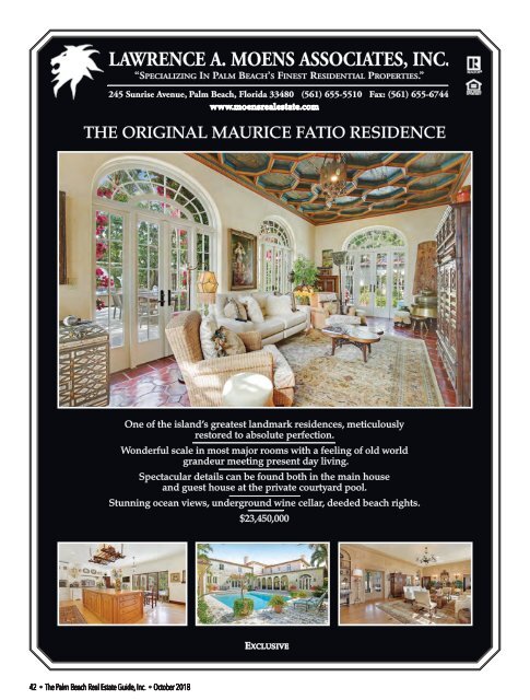 October 2018 Palm Beach Real Estate Guide