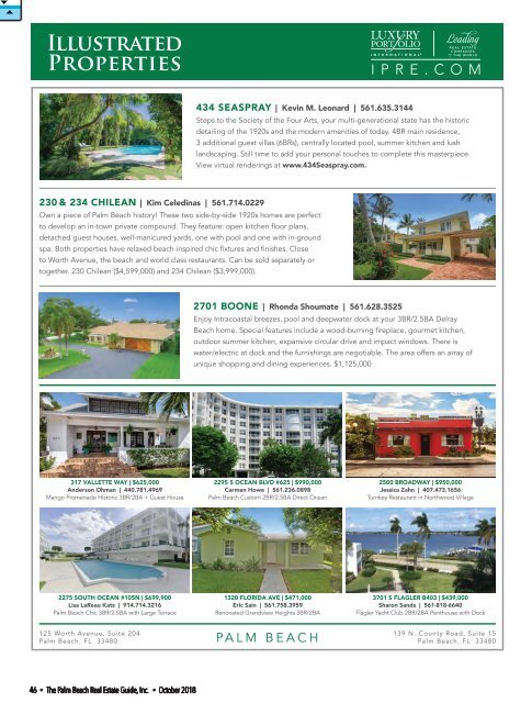 October 2018 Palm Beach Real Estate Guide