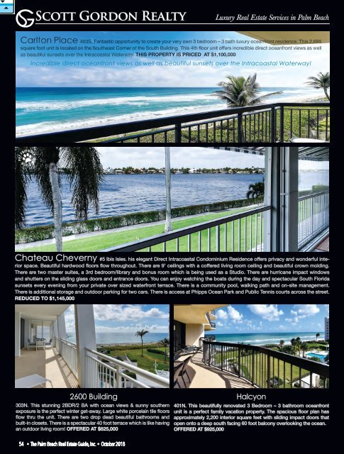 October 2018 Palm Beach Real Estate Guide