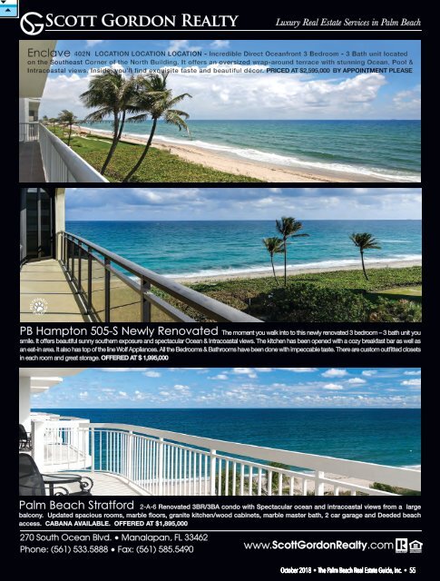 October 2018 Palm Beach Real Estate Guide