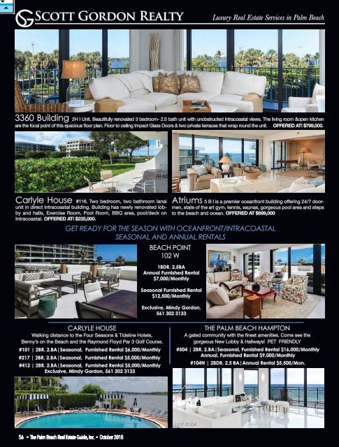 October 2018 Palm Beach Real Estate Guide