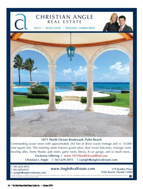 October 2018 Palm Beach Real Estate Guide