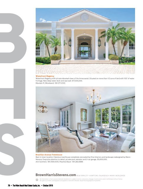 October 2018 Palm Beach Real Estate Guide