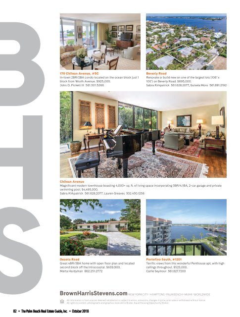 October 2018 Palm Beach Real Estate Guide