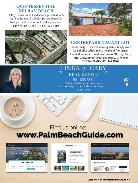 October 2018 Palm Beach Real Estate Guide