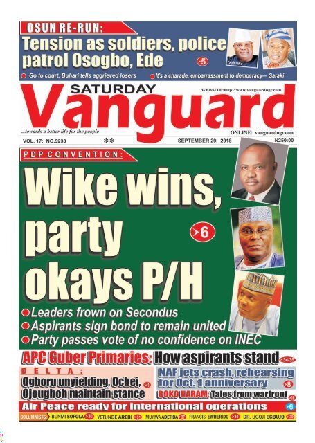 455px x 640px - 29092018 - PDP CONVENTION: Wike wins, party okays P/H