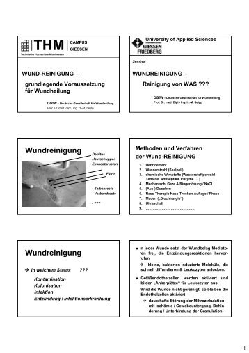 Wundreinigung Wundreinigung - DGfW-Akademie