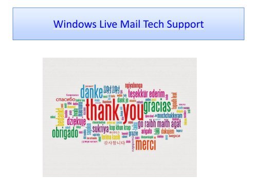 Windows Live Mail Technical Support-converted