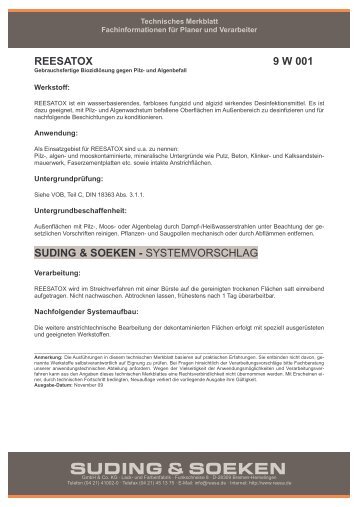 reesatox 9 w 001 - Suding & Soeken GmbH & Co. KG