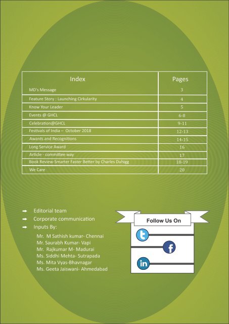 GHCL Digest OCTOBER 2018