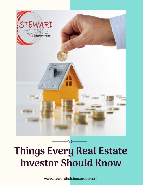 Find 3 Things Which Every Real Estate Investor Should Know