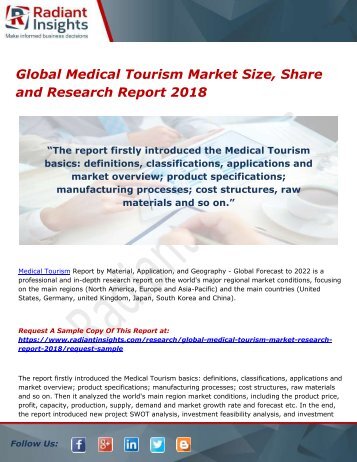 Global Medical Tourism Market Size, Share and Research Report 2018 