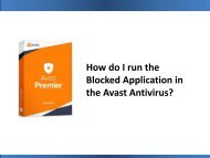 How do I run the Blocked Application in the Avast Antivirus?