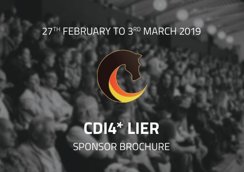 Sponsor brochure CDI Lier - 2019 - English