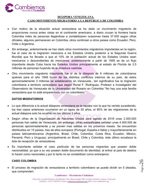 El éxodo venezolano y la seguridad regional