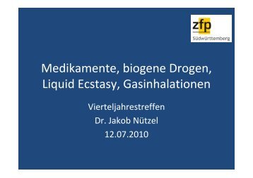 Medikamente GBL biogene Drogen Gasinhalationen 100712