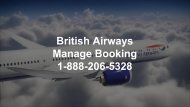 British Airways Manage Booking 1-888-206-5328 